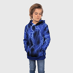 Толстовка-худи детская МОЛНИЯ NEON, цвет: 3D-синий — фото 2