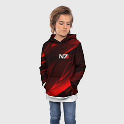 Толстовка-худи детская MASS EFFECT N7, цвет: 3D-белый — фото 2