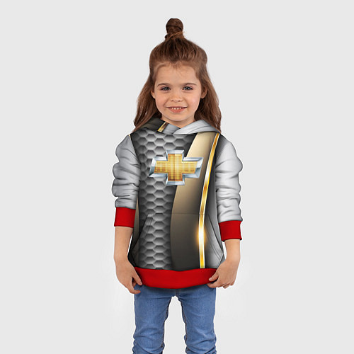 Детская толстовка CHEVROLET / 3D-Красный – фото 4