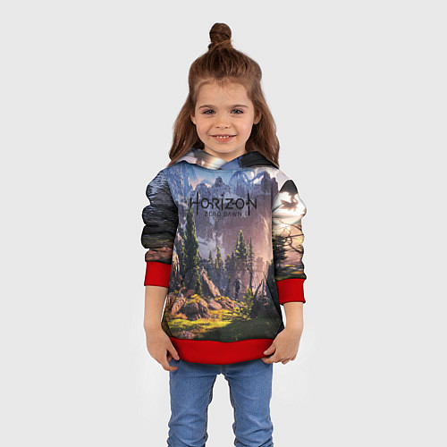 Детская толстовка Horizon Zero Dawn / 3D-Красный – фото 4