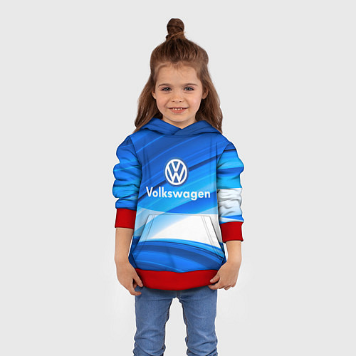 Детская толстовка Volkswagen / 3D-Красный – фото 4