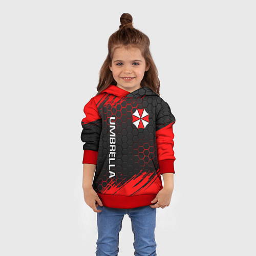 Детская толстовка UMBRELLA CORP / 3D-Красный – фото 4