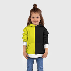 Толстовка-худи детская BLACK YELLOW, цвет: 3D-белый — фото 2