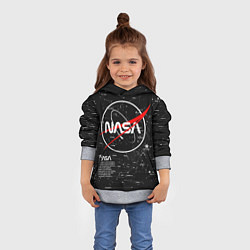 Толстовка-худи детская NASA, цвет: 3D-меланж — фото 2