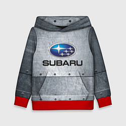 Толстовка-худи детская SUBARU, цвет: 3D-красный