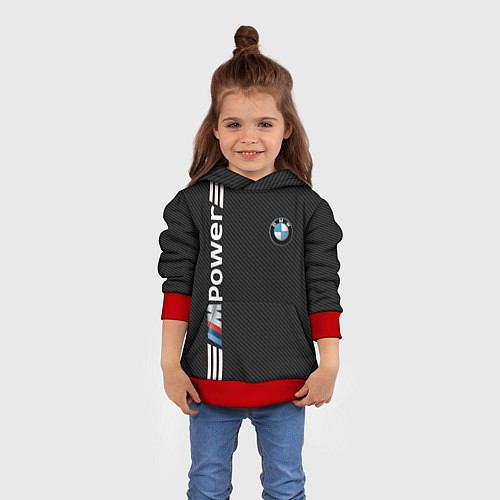 Детская толстовка BMW CARBON / 3D-Красный – фото 4