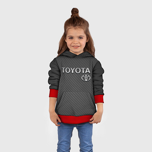 Детская толстовка Toyota Carbon / 3D-Красный – фото 4
