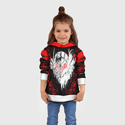 Толстовка-худи детская BERSERK, цвет: 3D-белый — фото 2