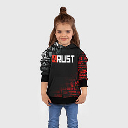 Толстовка-худи детская RUST, цвет: 3D-черный — фото 2