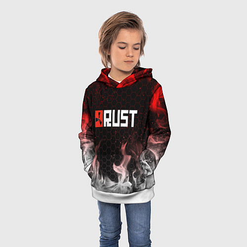 Детская толстовка RUST / 3D-Белый – фото 3