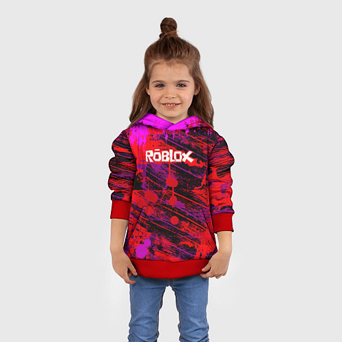 Детская толстовка Roblox / 3D-Красный – фото 4