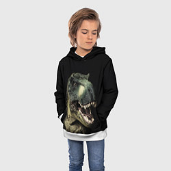 Толстовка-худи детская Динозавр T-Rex, цвет: 3D-белый — фото 2