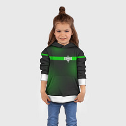 Толстовка-худи детская Пограничные Войска, цвет: 3D-белый — фото 2