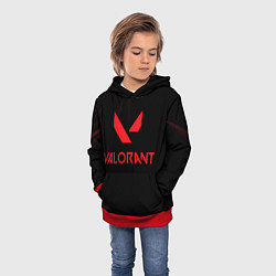 Толстовка-худи детская VALORANT, цвет: 3D-красный — фото 2