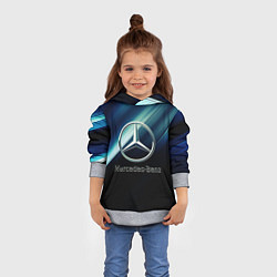 Толстовка-худи детская Mercedes, цвет: 3D-меланж — фото 2