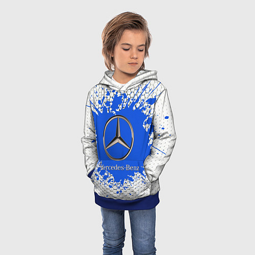 Детская толстовка Mercedes / 3D-Синий – фото 3