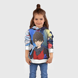 Толстовка-худи детская БАШНЯ БОГА, цвет: 3D-белый — фото 2