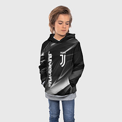 Толстовка-худи детская JUVENTUS, цвет: 3D-меланж — фото 2