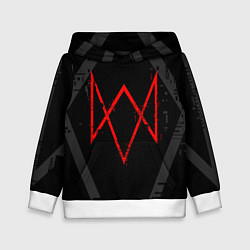 Толстовка-худи детская WATCH DOGS LEGION, цвет: 3D-белый