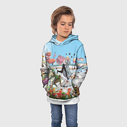 Толстовка-худи детская Studio Ghibli, цвет: 3D-белый — фото 2