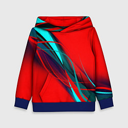 Толстовка-худи детская GEOMETRY STRIPES, цвет: 3D-синий