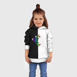 Толстовка-худи детская Лягуха, цвет: 3D-белый — фото 2