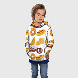 Толстовка-худи детская Булки, цвет: 3D-синий — фото 2