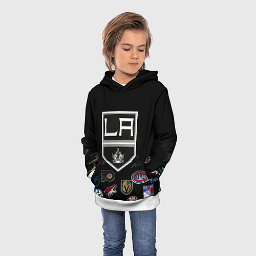 Детская толстовка NHL Los Angeles Kings / 3D-Белый – фото 3