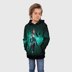 Толстовка-худи детская Valorant, цвет: 3D-черный — фото 2