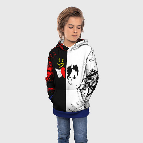 Детская толстовка Payton Moormeier спина / 3D-Синий – фото 3