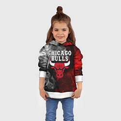 Толстовка-худи детская CHICAGO BULLS, цвет: 3D-белый — фото 2