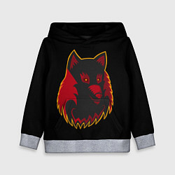 Толстовка-худи детская Wolf Logo, цвет: 3D-меланж