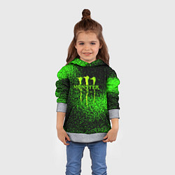 Толстовка-худи детская MONSTER ENERGY, цвет: 3D-меланж — фото 2