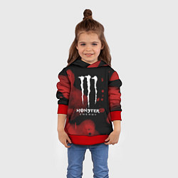 Толстовка-худи детская MONSTER ENERGY, цвет: 3D-красный — фото 2