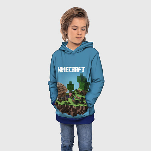 Детская толстовка Minecraft / 3D-Синий – фото 3