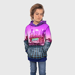 Толстовка-худи детская HOTLINE MIAMI 2, цвет: 3D-синий — фото 2