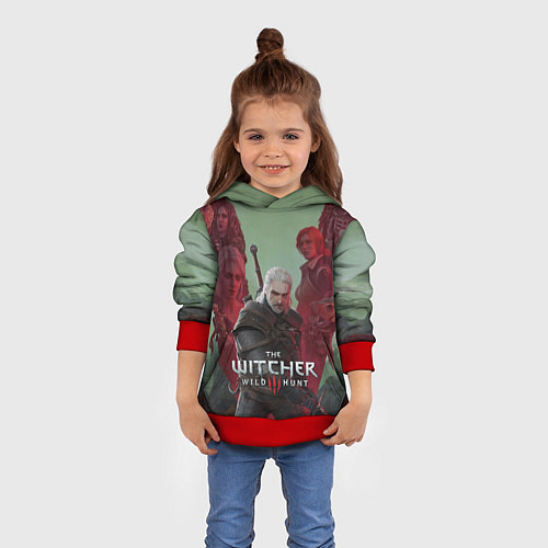 Детская толстовка The Witcher 5-летие / 3D-Красный – фото 4