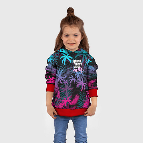 Детская толстовка GTA VICE CITY / 3D-Красный – фото 4