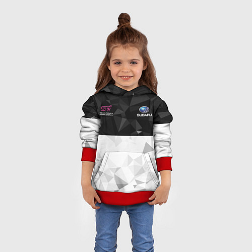 Детская толстовка SUBARU WRX STI спина Z / 3D-Красный – фото 4