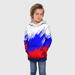 Толстовка-худи детская Россия, цвет: 3D-синий — фото 2