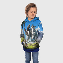 Толстовка-худи детская HORIZON ZERO DAWN, цвет: 3D-синий — фото 2