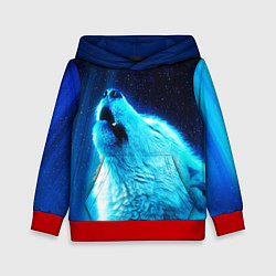 Толстовка-худи детская ВОЛЧИЙ ВОЙ D, цвет: 3D-красный