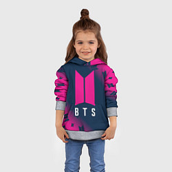 Толстовка-худи детская BTS БТС, цвет: 3D-меланж — фото 2