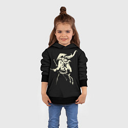 Толстовка-худи детская Самурай Z, цвет: 3D-черный — фото 2