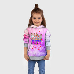 Толстовка-худи детская БТС BTS, цвет: 3D-меланж — фото 2