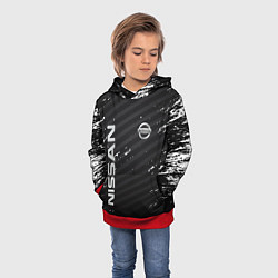 Толстовка-худи детская NISSAN, цвет: 3D-красный — фото 2