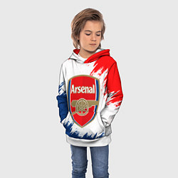 Толстовка-худи детская ARSENAL, цвет: 3D-белый — фото 2