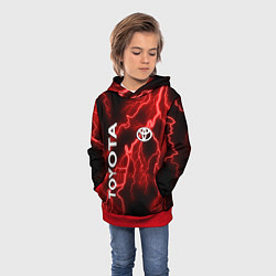 Толстовка-худи детская TOYOTA, цвет: 3D-красный — фото 2