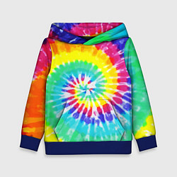 Толстовка-худи детская TIE-DYE СТЕНА, цвет: 3D-синий