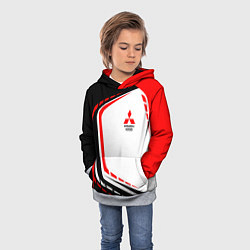Толстовка-худи детская Mitsubishi EVO Uniform, цвет: 3D-меланж — фото 2